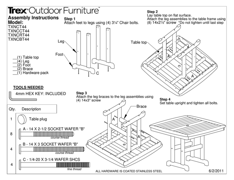 TREX TXNCT44 Assembly instructions
