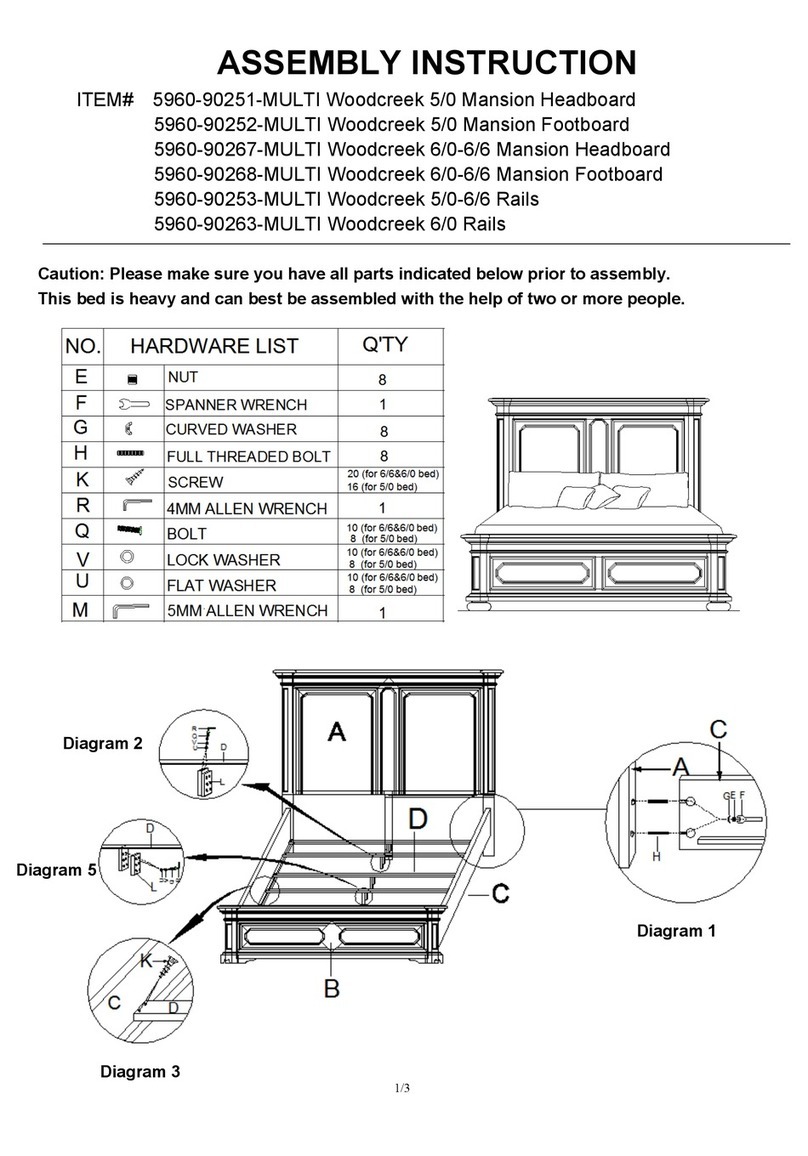 Hooker Furniture 5960-90251-MULTI Assembly instruction