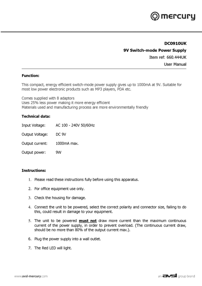 Mercury DC0910UK User manual