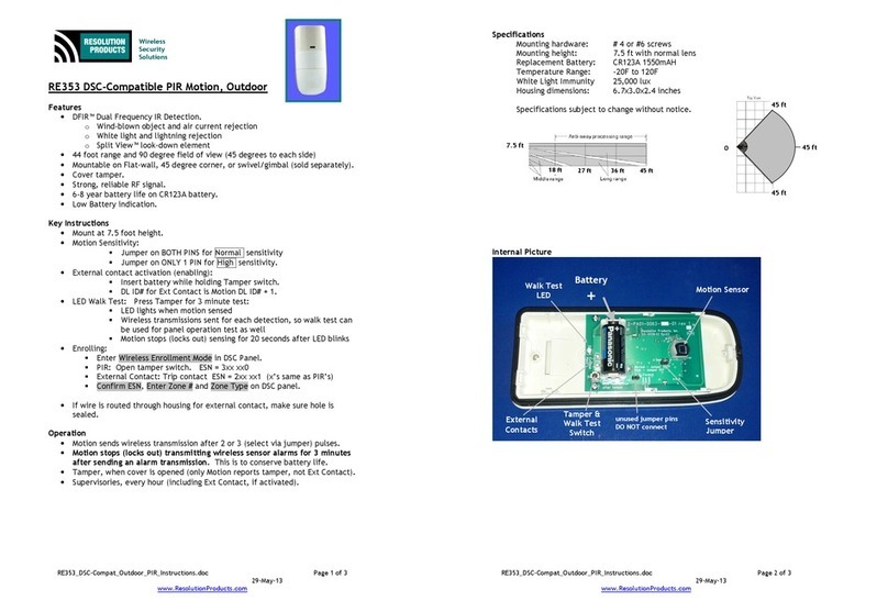 Resolution Products RE353 instructions
