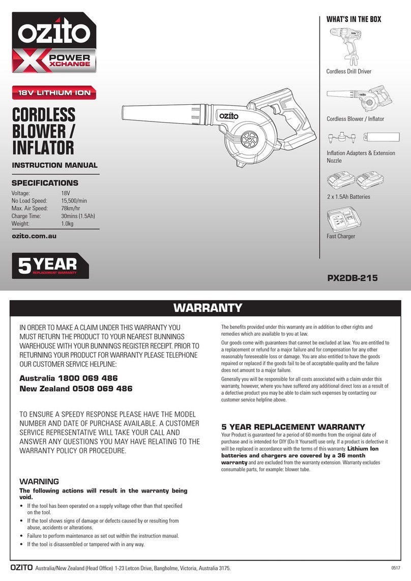 Ozito PX2DB-215 instruction manual
