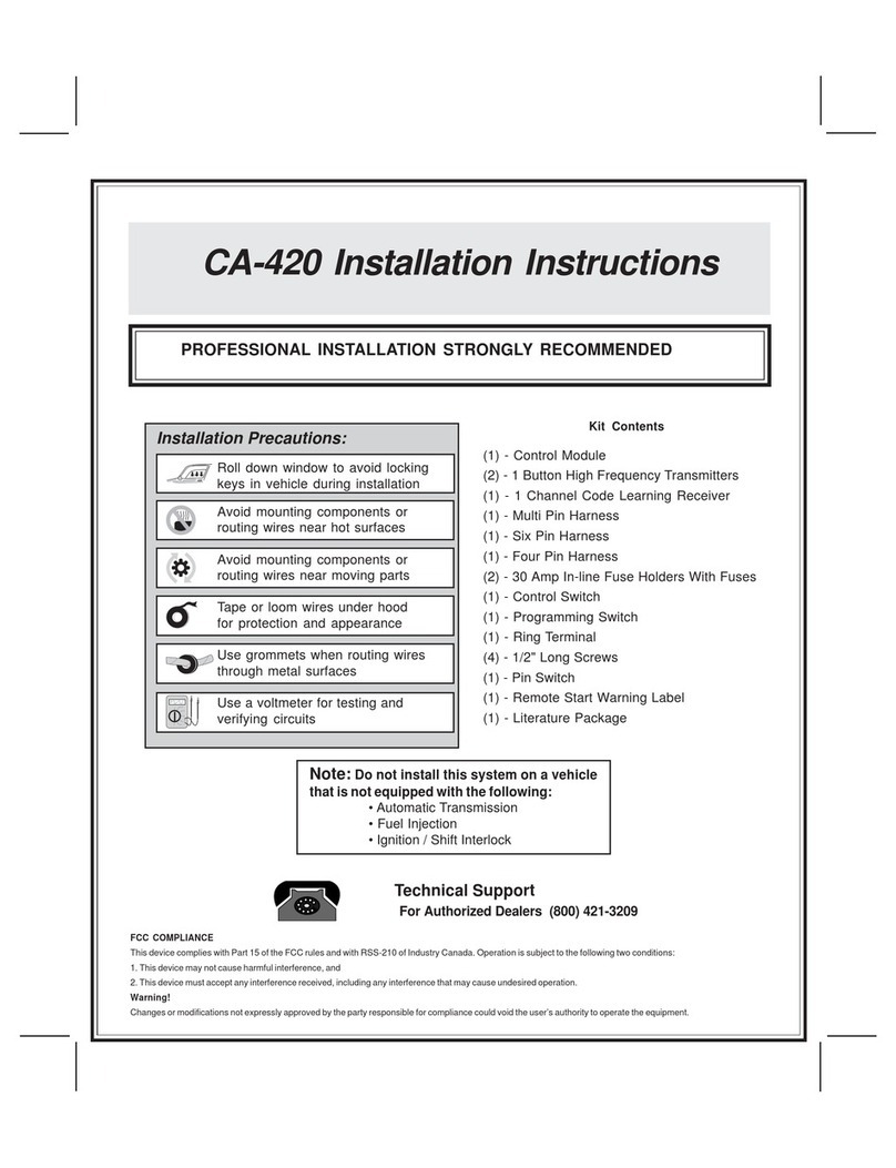 Voxx Electronics CA-420 User manual