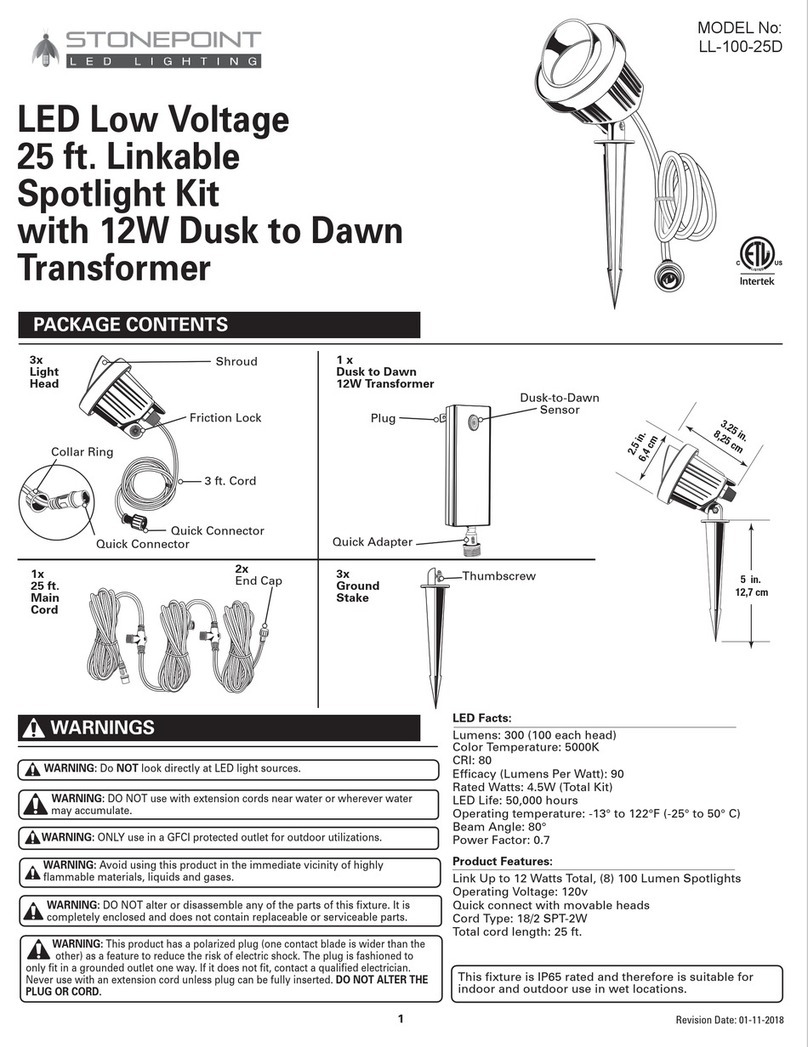 StonePoint LL-100-25D quick start guide