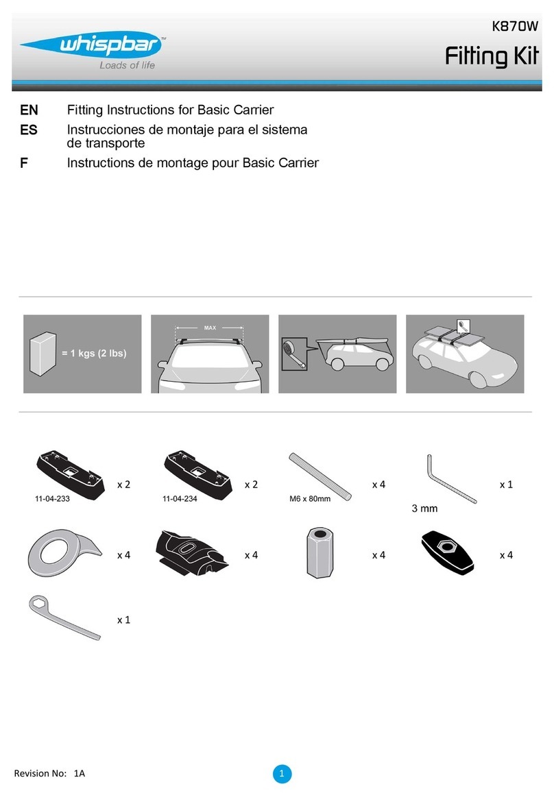 Whispbar K870W Fitting instructions