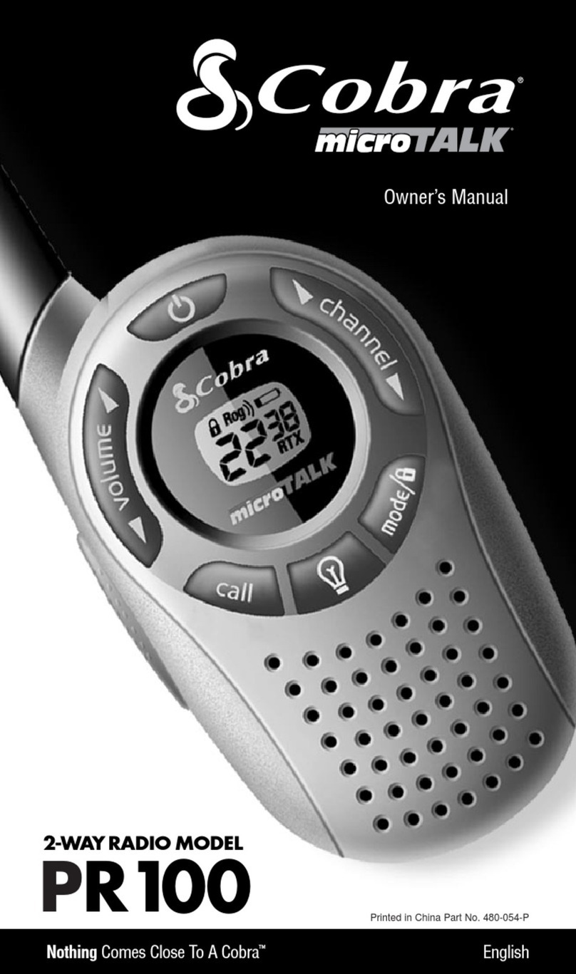 Cobra microTALK PR100 User manual