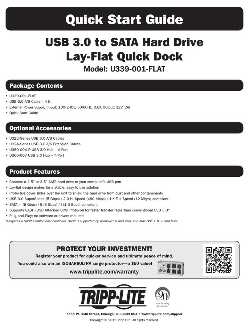 Tripp Lite U339-001-FLAT quick start guide