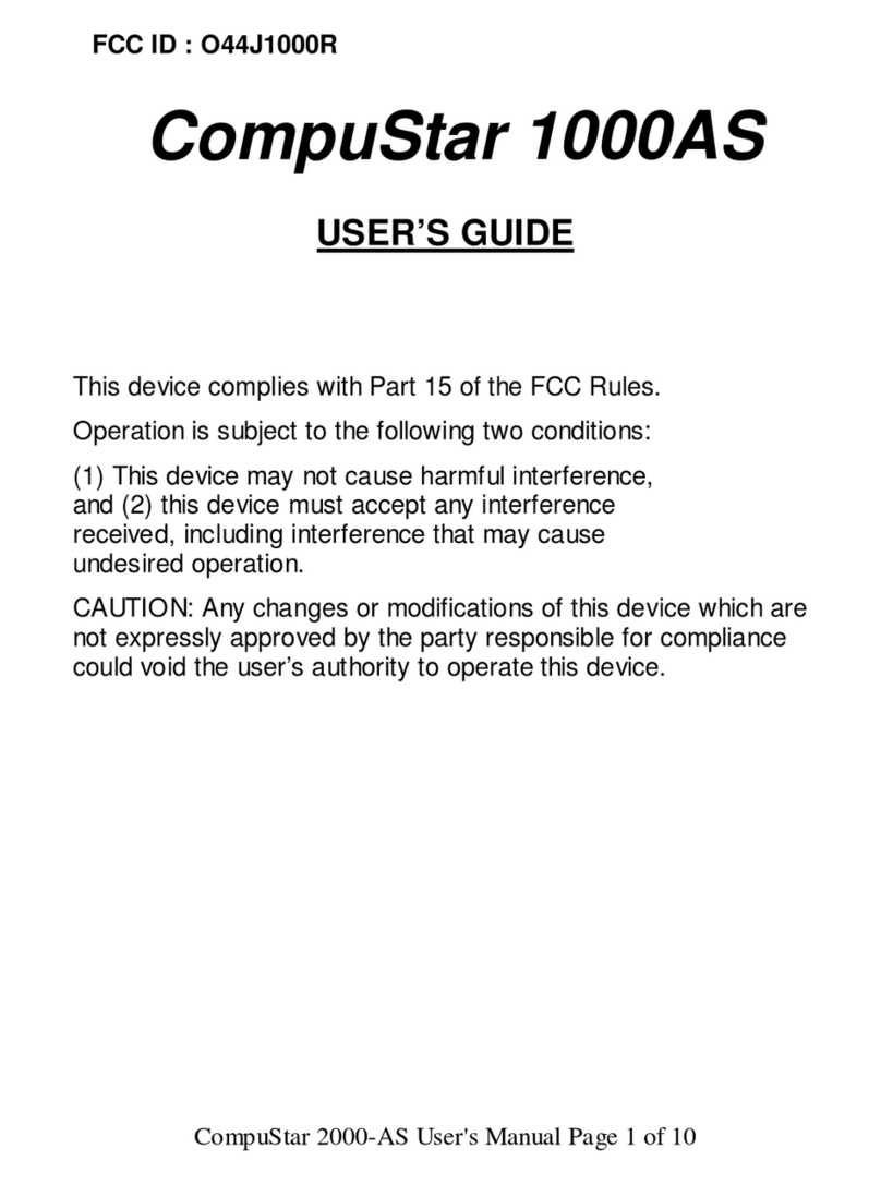 CompuSTAR 1000AS User manual