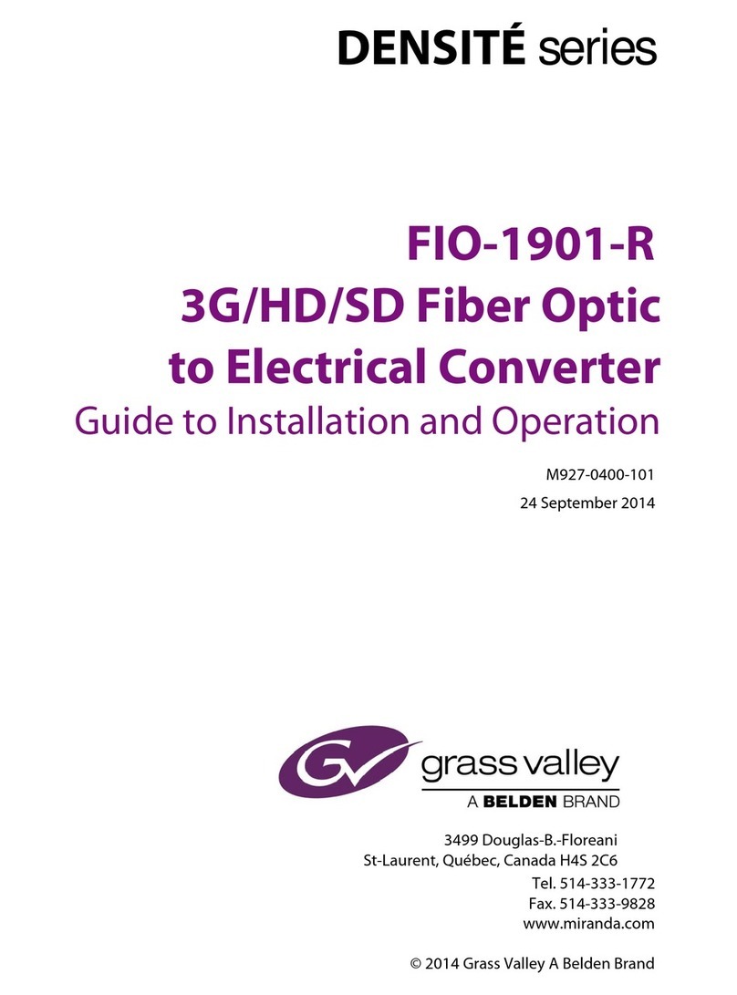 Belden grass valley DENSITE FIO-1901-R Instruction Manual