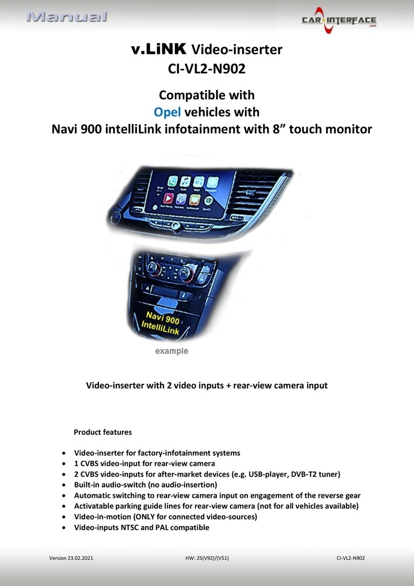 Car-Interface v.LiNK CI-VL2-N902 User manual Car-Interface v.LiNK CI-VL2-N902 User manual