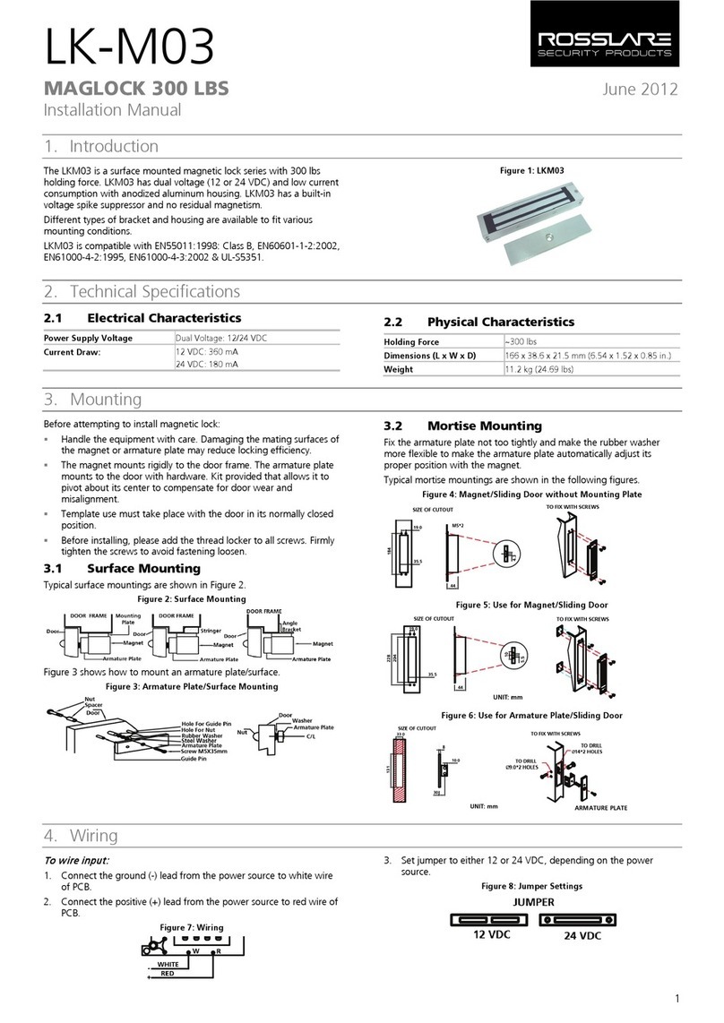 Rosslare LK-M03 installation manual