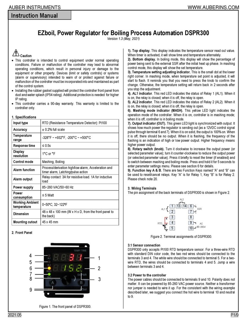 Auber Instruments DSPR300 User manual