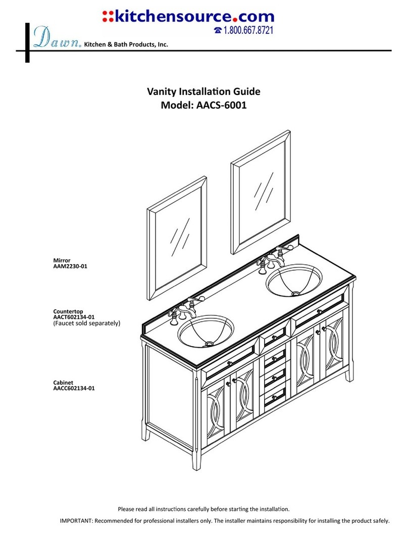 Dawn Vanity AACS-6001 installation guide