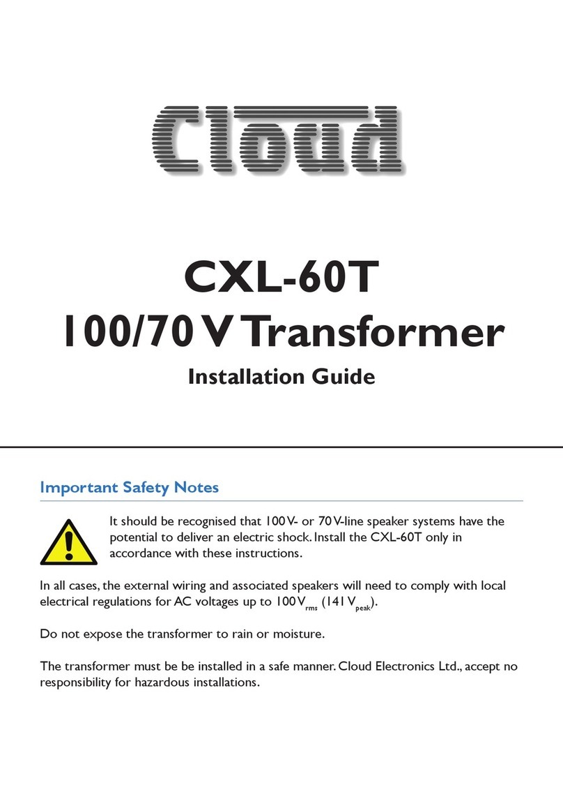 Cloud CXL-60T User manual