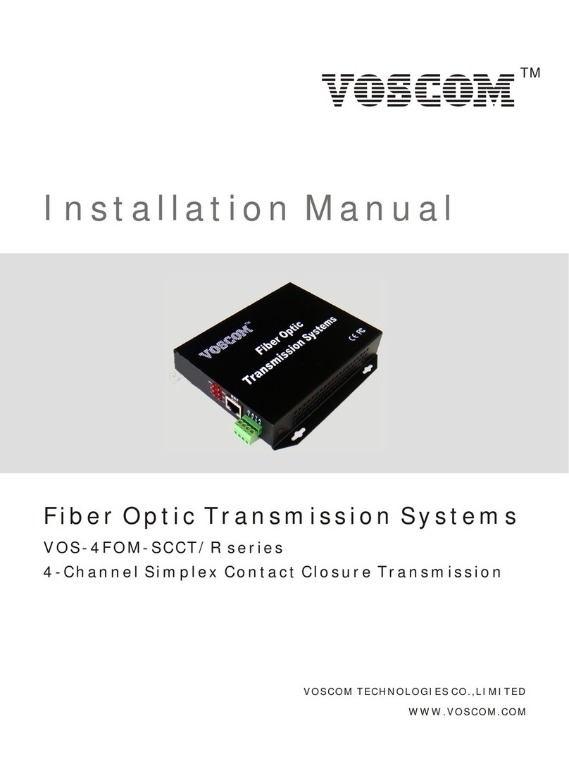 Voscom VOS-4FOM-SCCT/R Series User manual