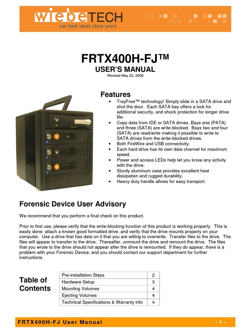 WiebeTech Forensic RTX 410-3QJ User manual