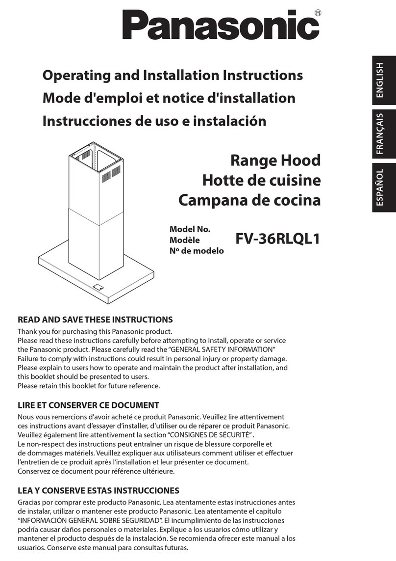 Panasonic FV-36RLQL1 User manual
