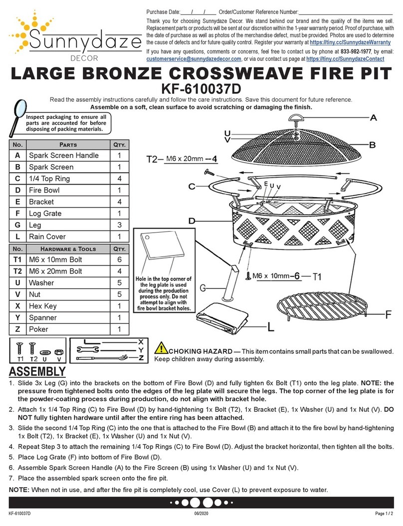 Sunnydaze Decor KF-610037D manual