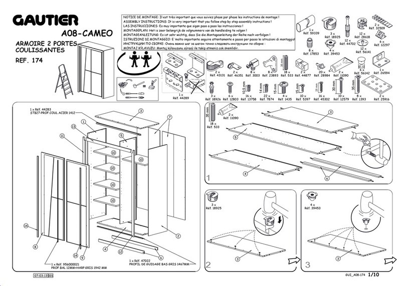 Gautier A08-CAMEO User manual