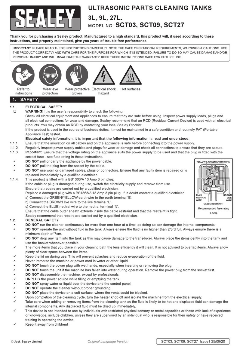 Sealey SCT03 User manual Sealey SCT03 User manual