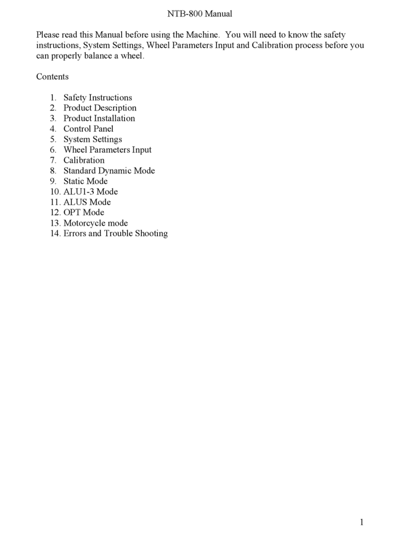 National Auto Tools NTB-800 manual