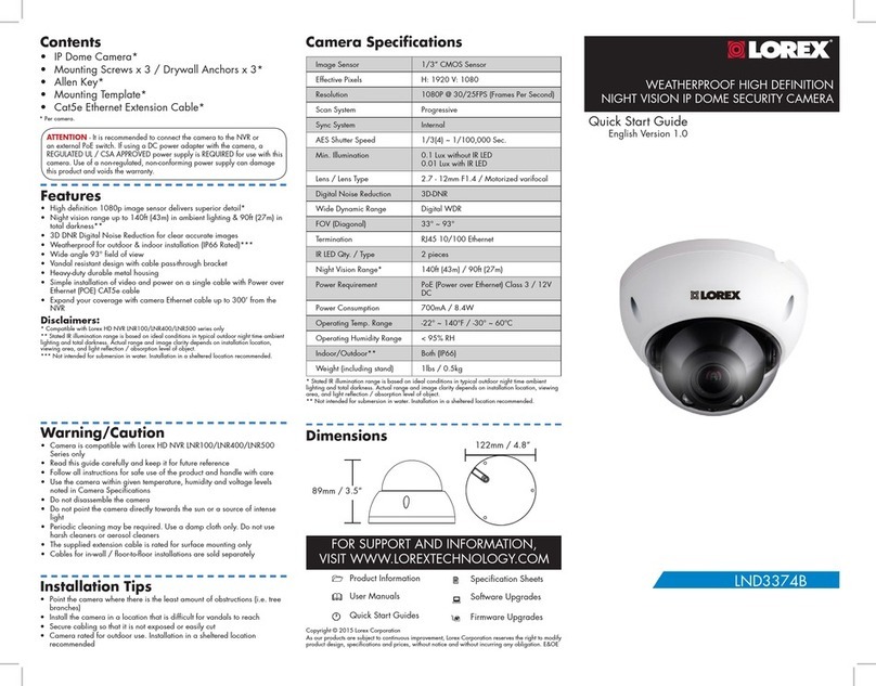 Lorex LND3374B User manual