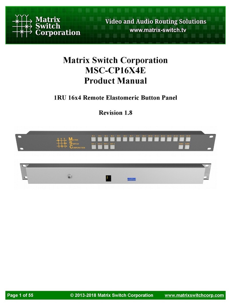 Matrix Switch Corporation MSC-CP16X4E User manual