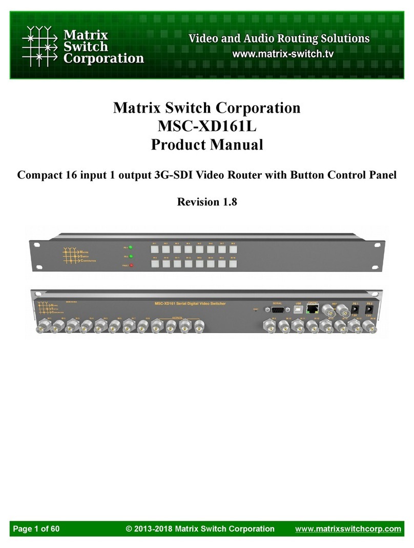 Matrix Switch Corporation MSC-XD161L product manual