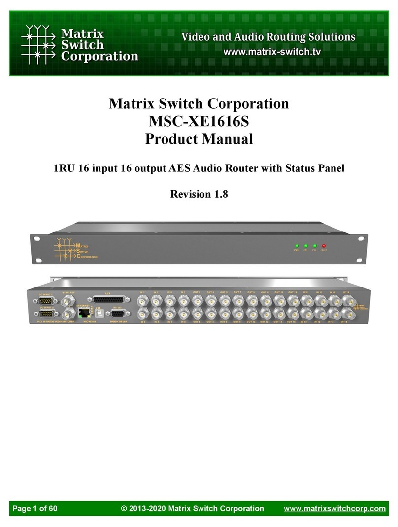 Matrix Switch Corporation MSC-XE1616S User manual