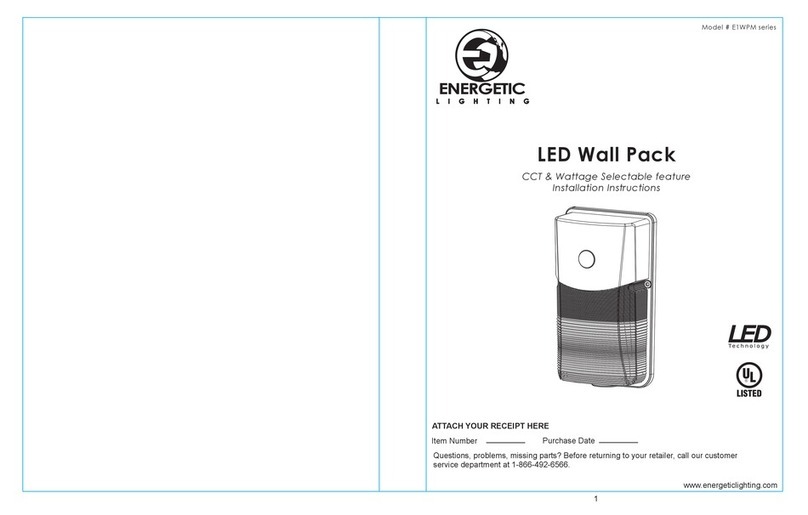 Energetic Lighting E1WPM Series installation instructions Energetic Lighting E1WPM Series installation instructions