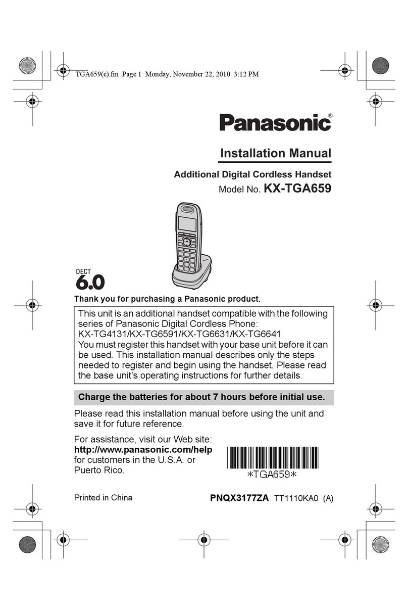 Panasonic KX-TG664 installation manual