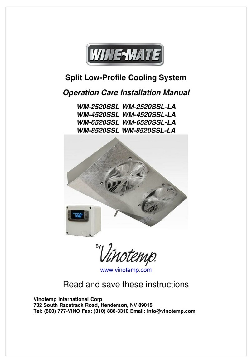 Vinotemp WINE-MATE WM-2520SSL Operation Care Installation Manual