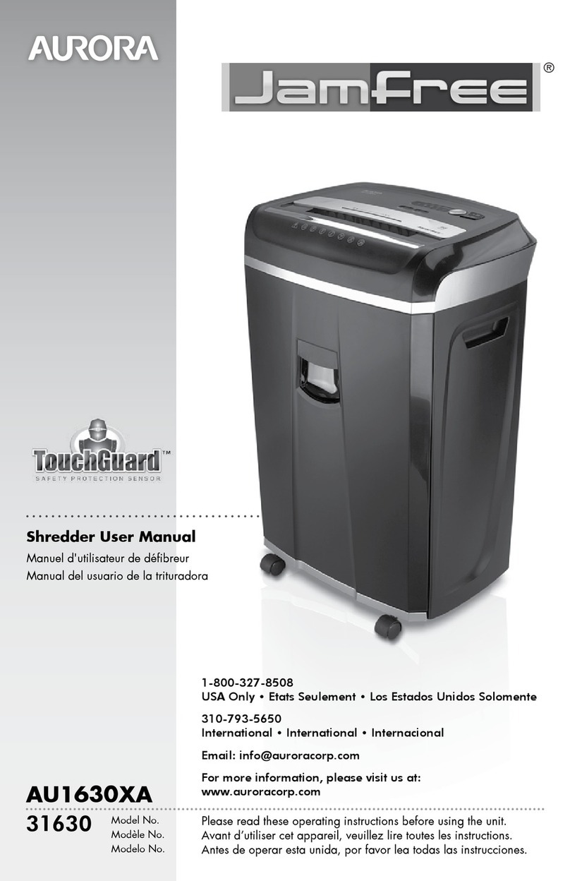 Aurora JamFree TouchGuard AU1630XA user manual