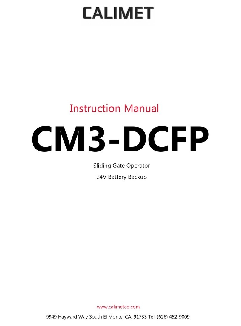 Calimet CM3-DCFP instruction manual