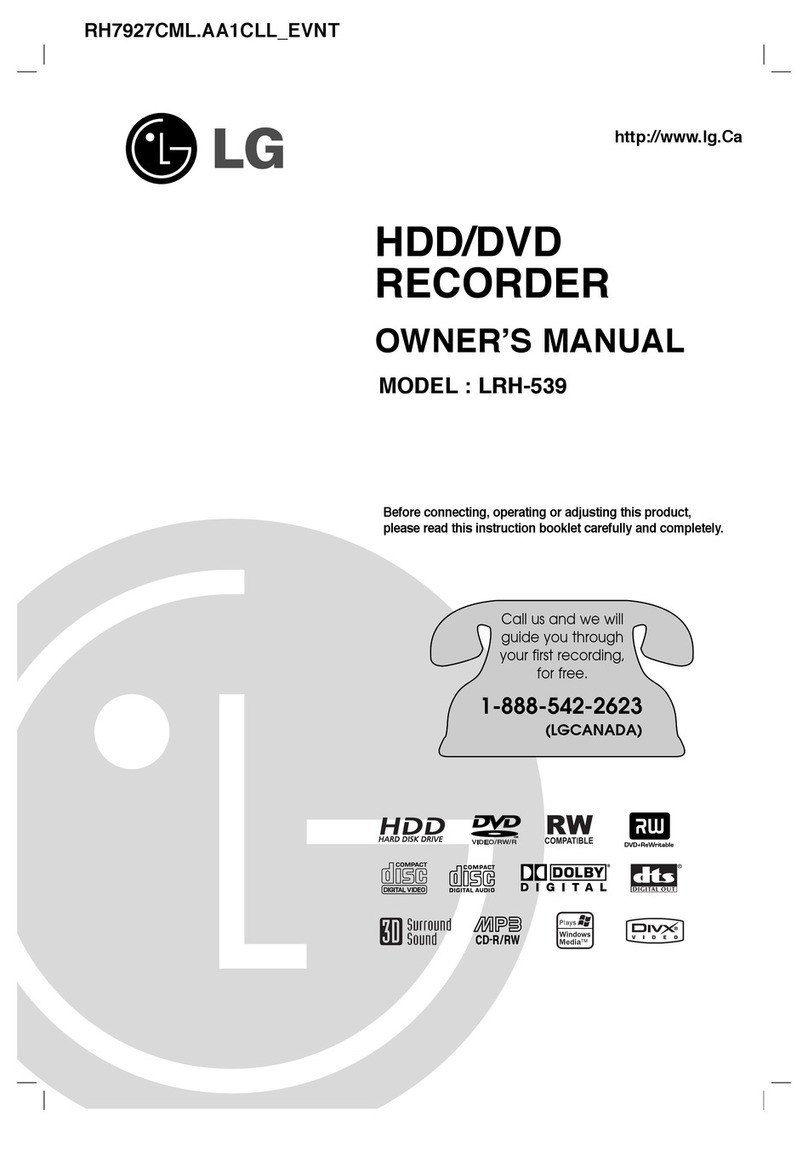 LG LRH-539 User manual