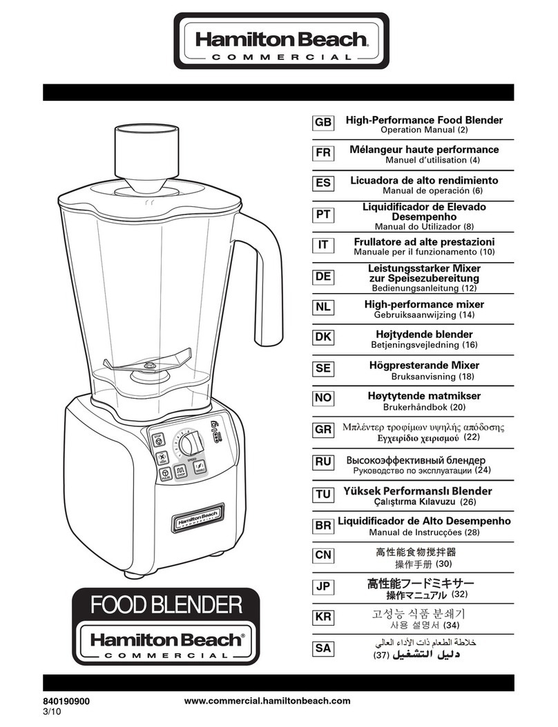 Hamilton Beach HBF600-UK User manual
