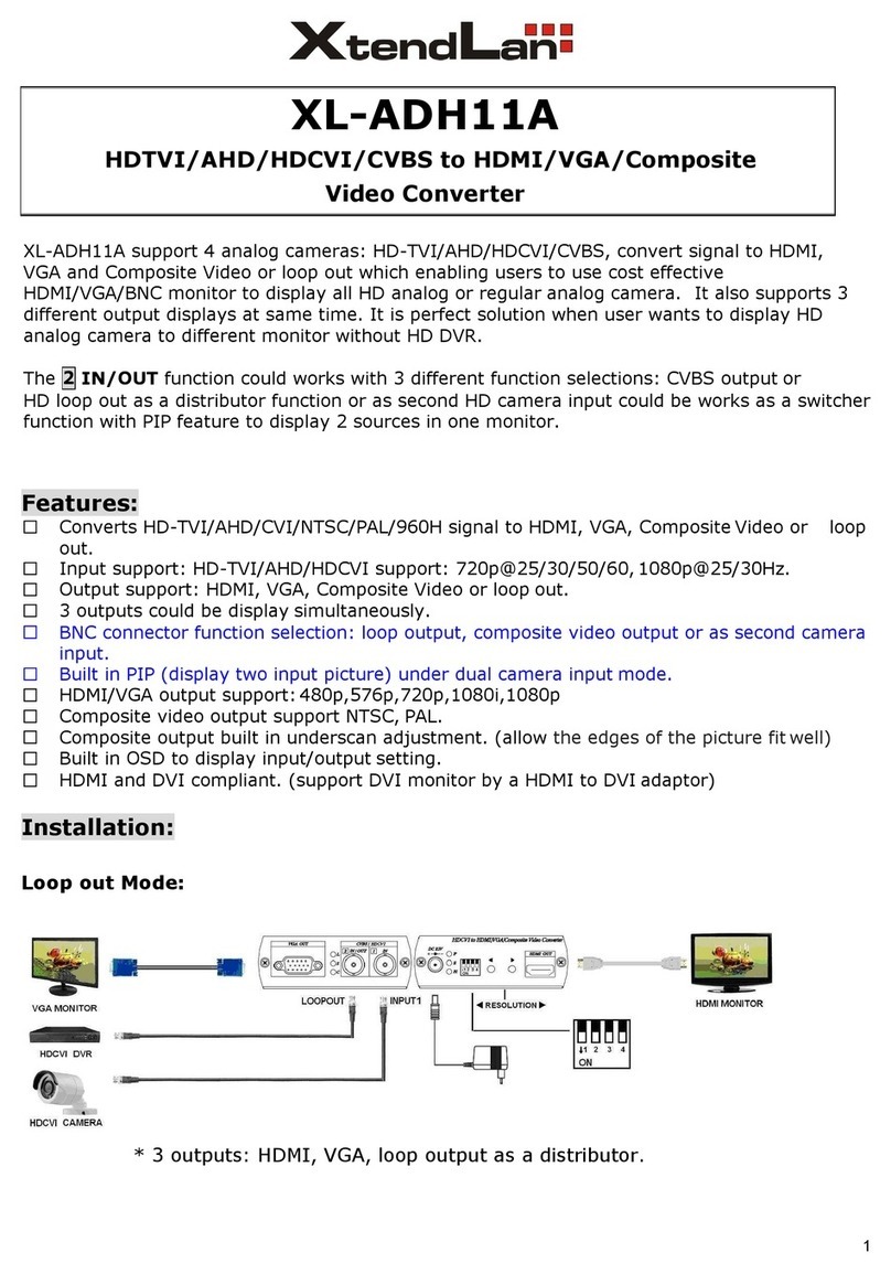 XtendLan XL-ADH11A quick start guide