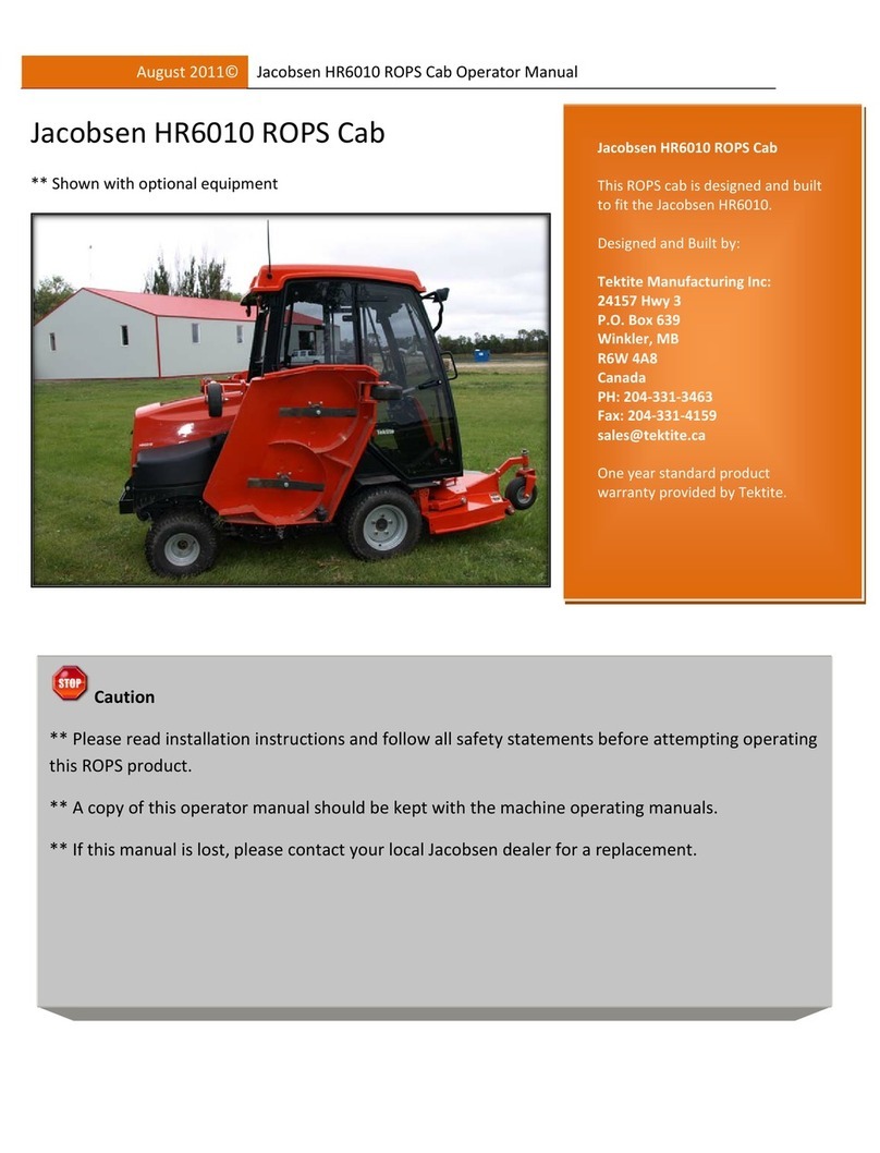 Jacobsen HR6010 ROPS Cab Operator's manual