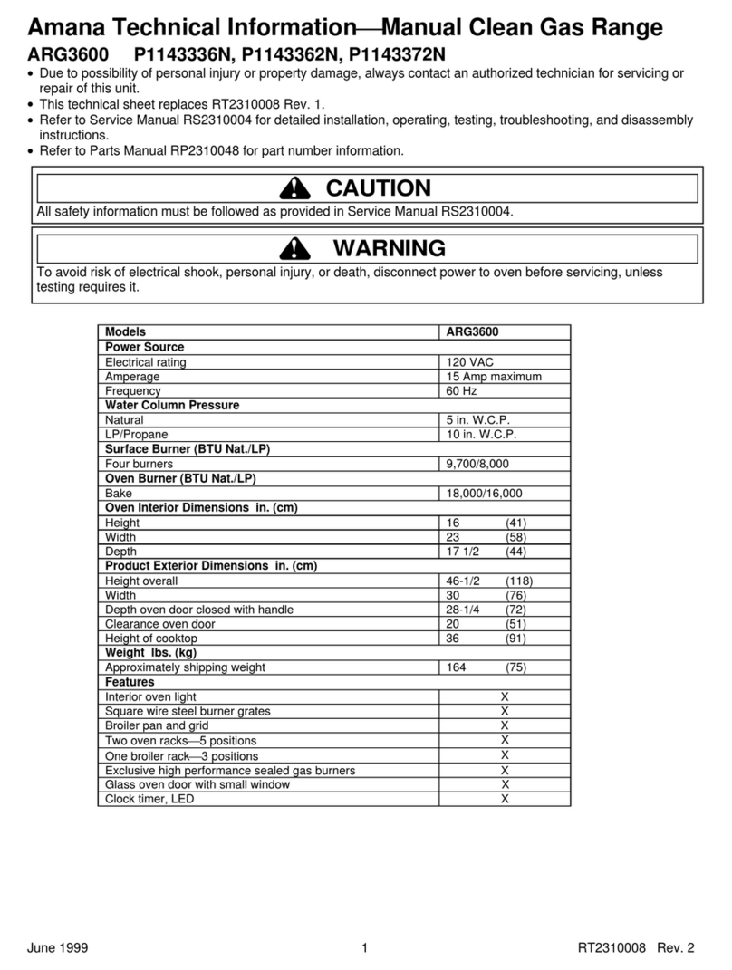 Amana ARG3600 Series Manual