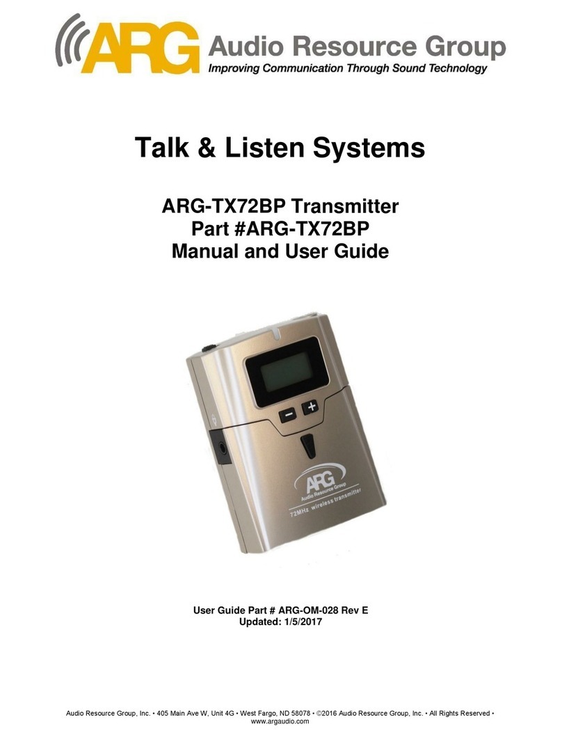 ARG ARG-TX72BP Manual and user guide