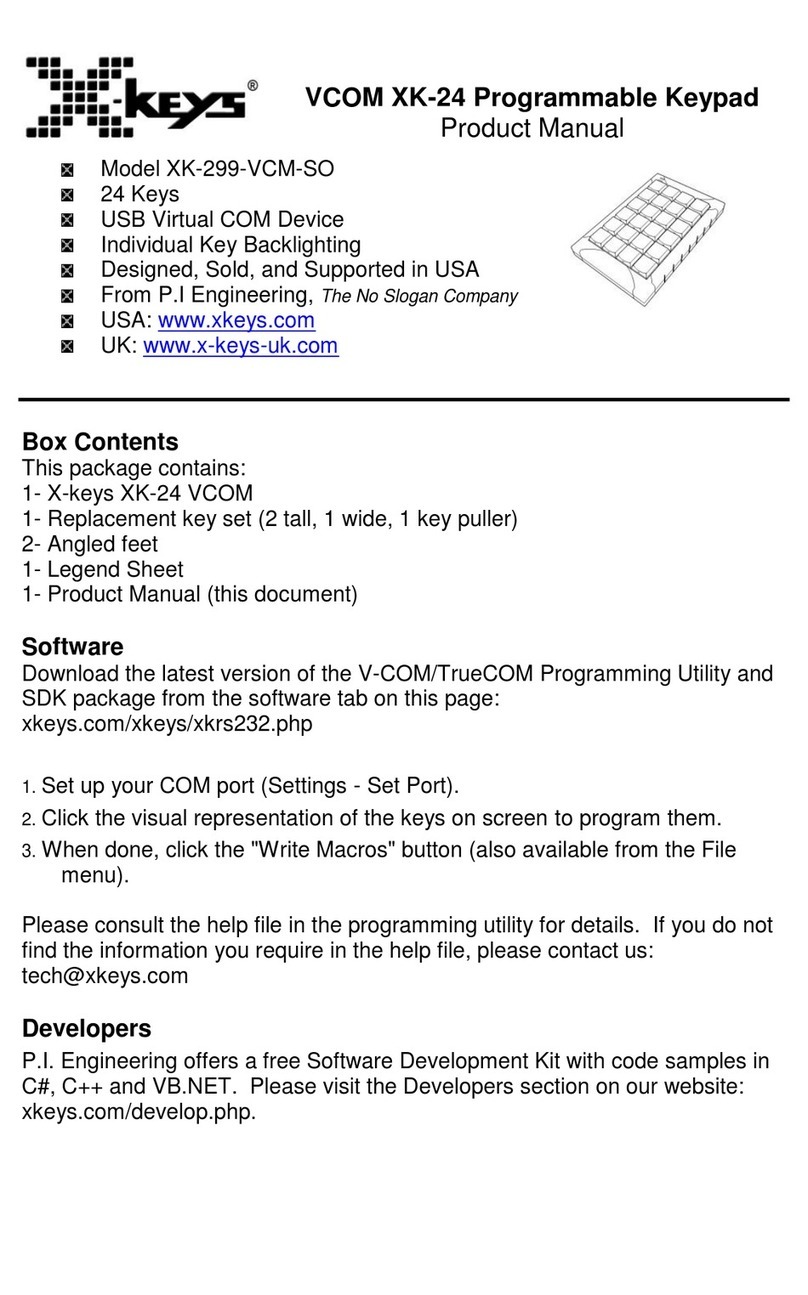 X-keys XK-299-VCM-SO product manual