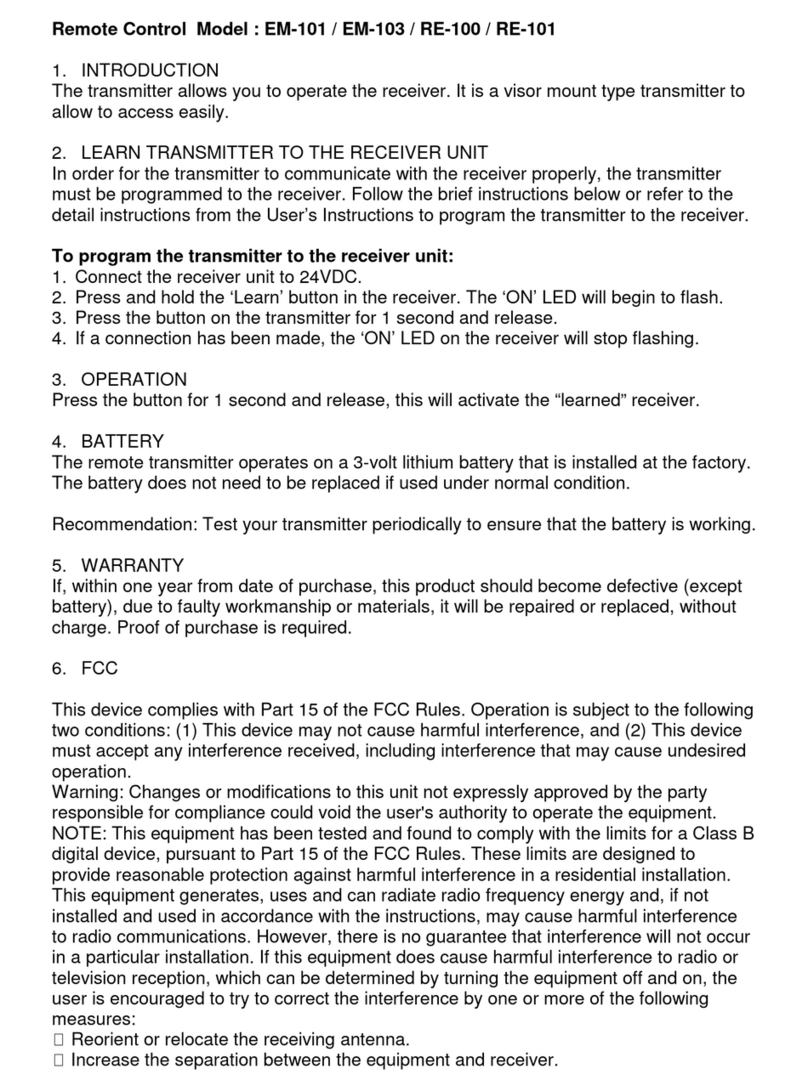 SkyLink EM-101 manual