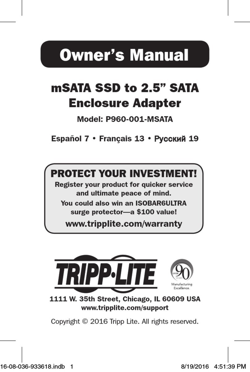 Tripp Lite P960-001-MSATA owner's manual