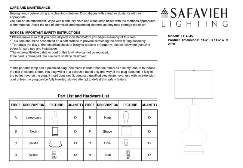 Safavieh LIT4045 User manual