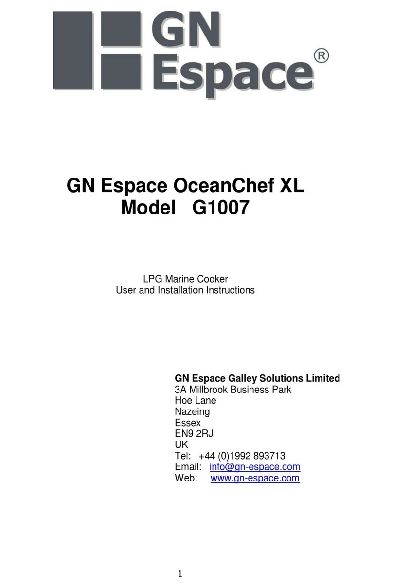 GN Espace OceanChef XL G1007 User and installation instructions GN Espace OceanChef XL G1007 User and installation instructions