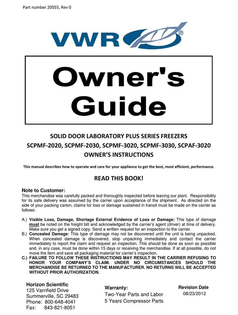 VWR SCPMF-2020 User manual VWR SCPMF-2020 User manual