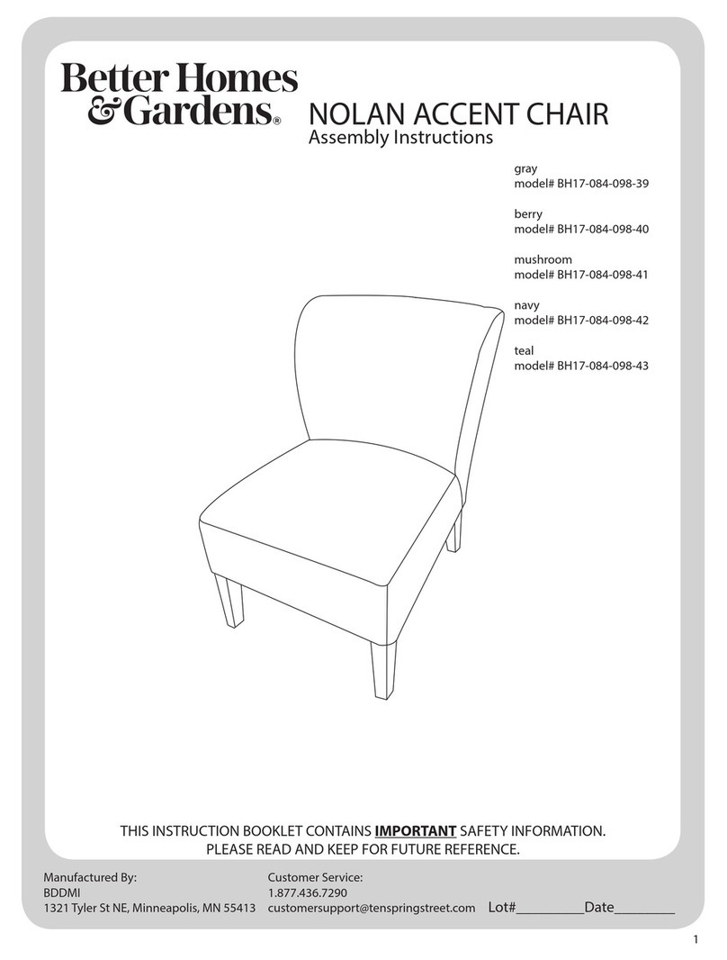 Better Homes and Gardens NOLAN ACCENT BH17-084-098-39 Assembly instructions