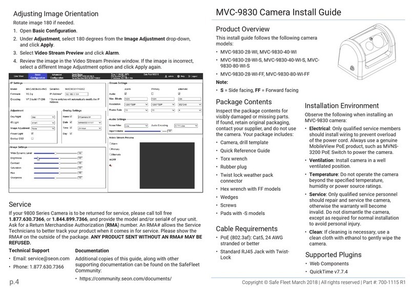 Safe Fleet MVC-9830 User manual