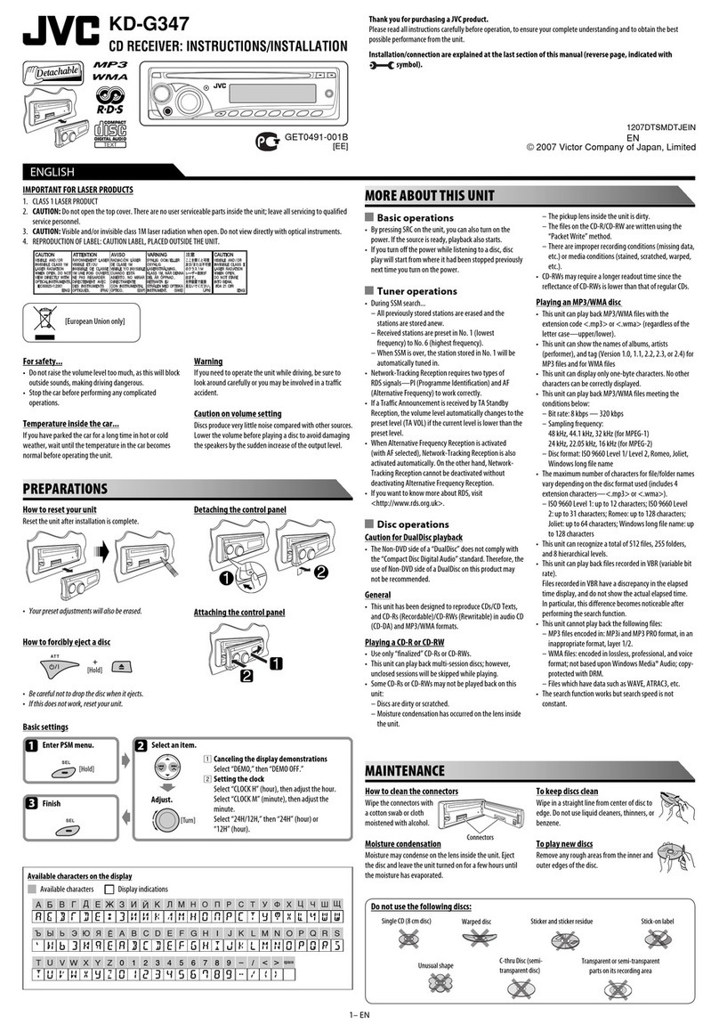 JVC KD-G347 Guide