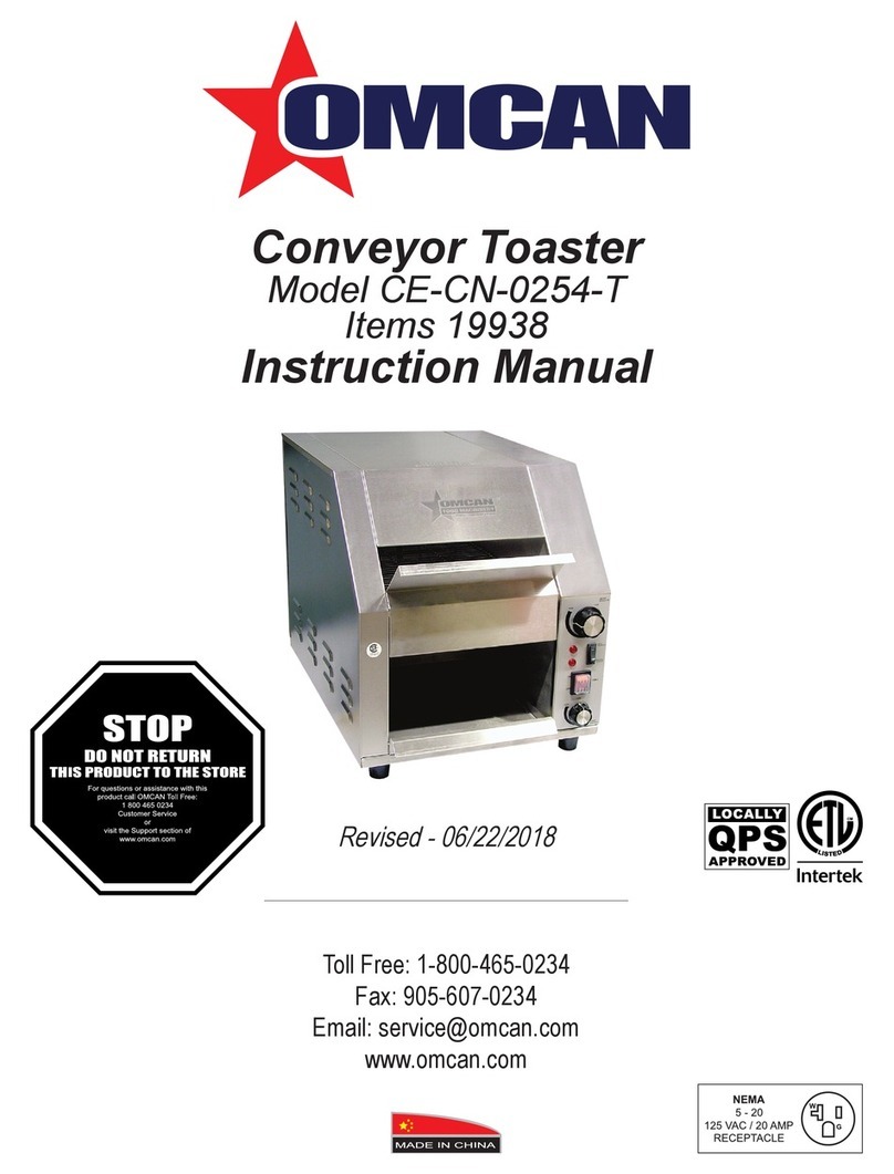 Omcan CE-CN-0254-T instruction manual