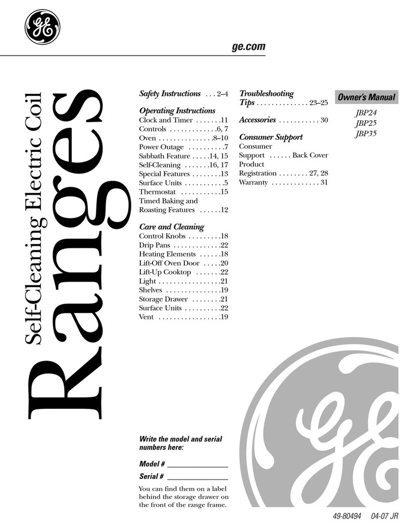GE JBP25 User manual